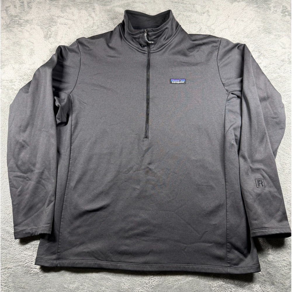 Patagonia R1 Daily Regulator 1/4 Zip Pullover Mens XL Black Fleece Hiking